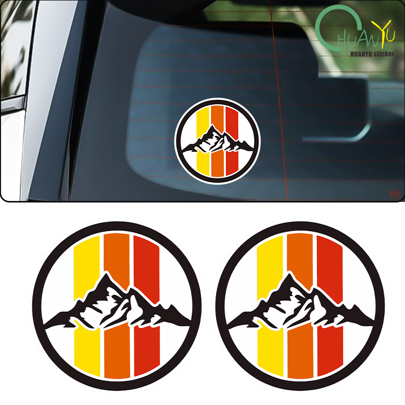 Motorcycle Gear Equipment - รถ SUV ภูเขาหิมะสามสีแบบย้อนยุคกระจกหลังกระจกหน้ารถข้างตกแต่งด้วย stiker Motor รถ