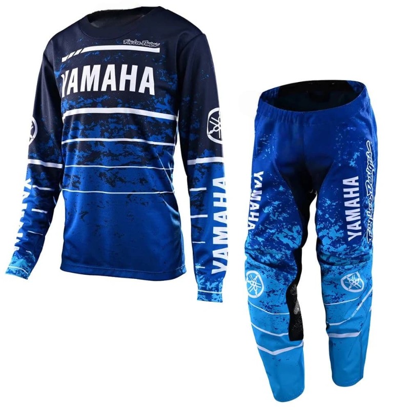 Motorcycle Gear Sleeve - ฤดูร้อนเทรนด์แฟชั่นยามาฮ่าชุดกางเกงขายาวลายทางสีน้ำเงินสำหรับผู้ชายผู้หญิงป้องกันแสงแดดชุดกีฬาขี่มอเตอร์ไซค์