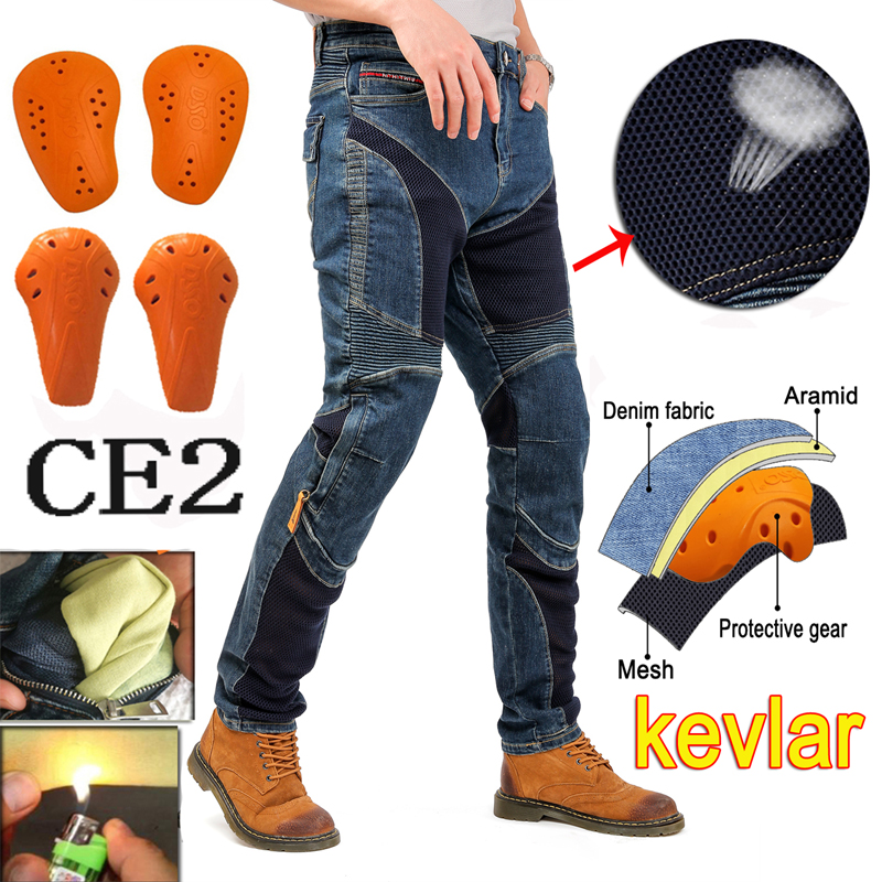 Motorcycle Gear Jeans - กางเกงยีนส์มอเตอร์ไซค์ Hithotwin Aramid กางเกงขี่มอเตอร์ไซค์ กางเกงโมโตครอส พร้อมอุปกรณ์ป้องกัน