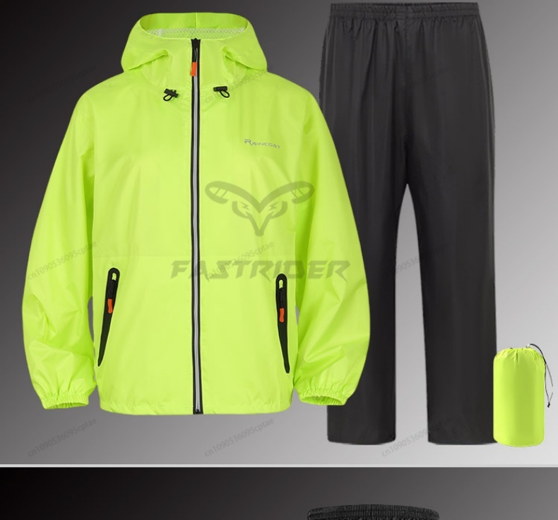 Motorcycle Wearing Gear - ชุดกันฝนสำหรับฤดูร้อนแบบ unisex สำหรับขี่มอเตอร์ไซค์ เสื้อกันฝนสำหรับผู้ใหญ่แบบใหม่ กันน้ำ น้ำหนักเบา