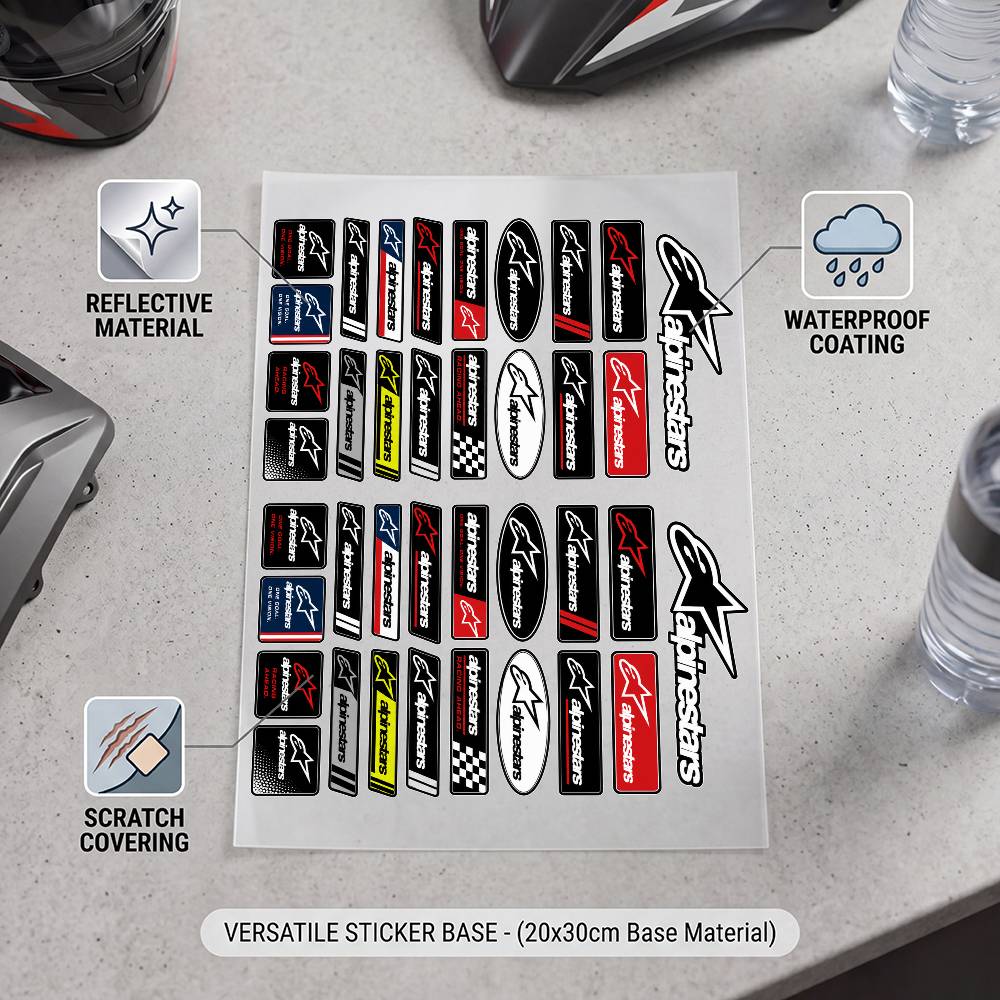 A-aLpInE sTaRs-S แฟชั่นสติ๊กเก - Motorcycle Gear Alpine บทวิจารณ์และราคา