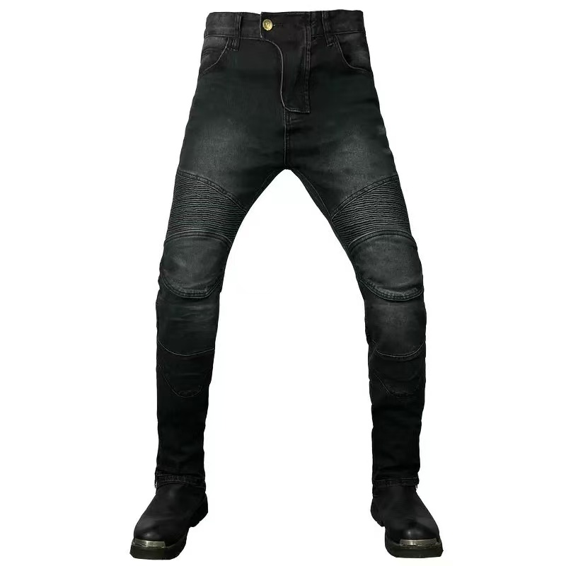ใหม่วิบากสีดําสีเทากางเกงผู้ชา - Motorcycle Gear Jeans บทวิจารณ์และราคา