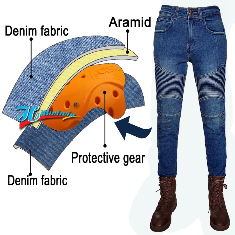 กางเกงยีนส์มอเตอร์ไซค์สำหรับผู - Motorcycle Gear Jeans บทวิจารณ์และราคา