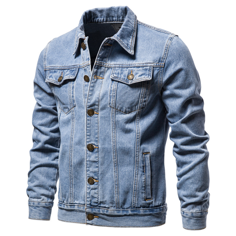 แจ็คเก็ตยีนส์ผู้ชายสีพื้น ฤดูใ - Motorcycle Gear Jeans บทวิจารณ์และราคา